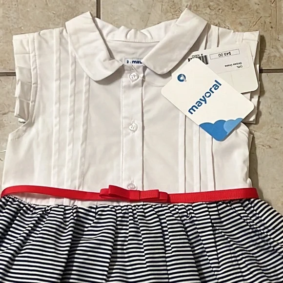 NWT Mayoral Girl’s Striped Dress. - Picture 3 of 6